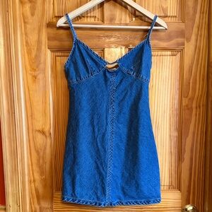 Princess Polly Light Blue Denim Mini Slip Dress